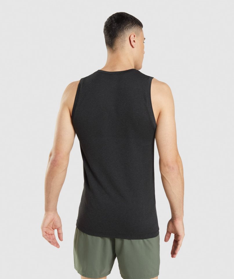 Podkoszulki Gymshark Vital Seamless Light Męskie Czarne | PL 748PHT